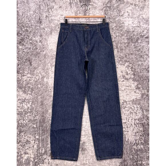 Banana Republic Jeans 26 Womens High Rise Relaxed Taper Barrel Dark Wash Denim - Picture 1 of 9